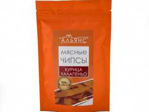 Сухарики с аджикой: Мясо (АЛЬЯНС) вяленое курица с халапеньо (50 гр)